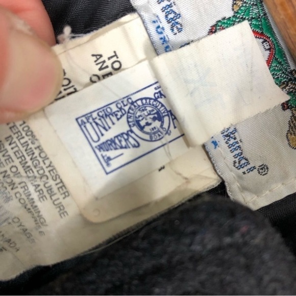 John DEERE Vintage Classic Boiled Wool and Leather Authentic Bomber Jacket XL - Picture 12 of 12